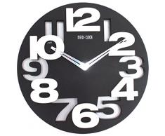 Moderne Design Wanduhr Küchenuhr Baduhr Bürouhr Dekoration ruhig LKU-Schwarz Neu