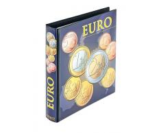 Euro-Münz-Album (Lindner) Münzenalbum mit 6 Blättern und farbigen Vordruckblättern für Euro-Sätze mit Estland und Lettland (1Cent bis 2 Euro)