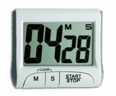 TFA Dostmann Digitaler Timer, 38.2021, Stoppuhr, klein und handlich, elektronisch, weiß
