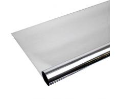 Solar Screen 6,57€/m² Fenster Folien Set Selbstklebende Spiegelfolie Silber 152cm Breite Folie Fensterfolie