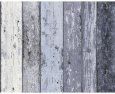 Livingwalls 855060 Mustertapete in Holzoptik Surfing und Sailing blau