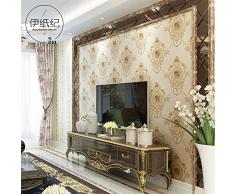 FAHOME Tapete American Country Retro pastoral AB Version Schlafzimmer vliestapete Barock Spiegel geprägt Wohnzimmer hintergrundbild, B