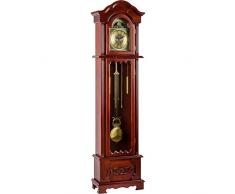 Maxstore Große mechanische Retro Vintage Standuhr Kronos Mahagoni, 200 cm x 52 cm x 25 cm, Regulator, Pendeluhr antik Holz