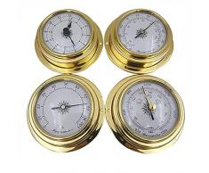 WXGY 4 STÜCKE 98mm Hohe Qualität Kupfer Shell Zirkonium Marine Barometer Thermometer Hygrometer Barometer Uhr für Familie Fabrik Labor Schiff Wetterstation