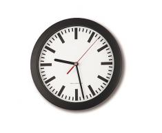 Funk-Wanduhr, Ø 300mm, Balkenstrich-Ziffernblatt, Geh. schw.