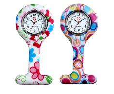 LANCARDO Uhren, Krankenschwester Armbanduhr FOB-Uhr Damen Taschenuhr Analog Quarzuhr aus Legierung LCD037P026 (alle 5 PCS)