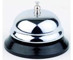 APS Rezeptionsglocke ca. Durchmesser 8,5 cm, Höhe 6 cm hochglanz verchromt schwarzer Metallfuß