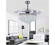 MLDSJQJ 36W Kronleuchter Kristall Wohnzimmer unsichtbar Deckenventilator mit Fernbedienung Deckenventilator Deckenbeleuchtung Deckenbeleuchtung Deckenbeleuchtung Deckenventilator