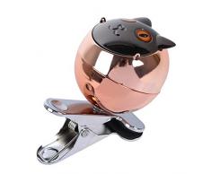 SEPILO Aschenbecher mit Klemmfunktion Color CAT Windaschenbecher Klemmaschenbecher Metall Ascher Kippaschenbecher (Anthrazit-Blaue Augen)