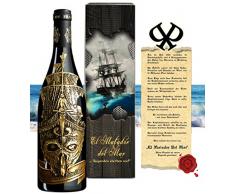 Matador Del Mar Wein-Geschenk für Abendteurer Rotwein-Set Bordeaux Syrah mit Vintage-Geschenkbox (Zertifikat) für Weinkenner und Luxus-Liebhaber Weihnachten Kapitän