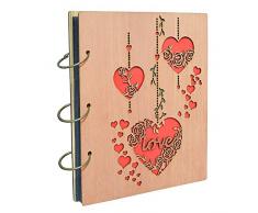UMI. Essentials Fotoalbum 13x18 Einsteckalbum für 120 Bilder Rosen Herzchen und Lieber Motiv