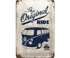Nostalgic-Art 22188 Volkswagen VW Bulli The Original Ride Blechschild, 20 x 30 cm