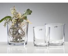 Glasvase CYLI Windlicht Vase Glas Tischvase Zylinder, 11 cm
