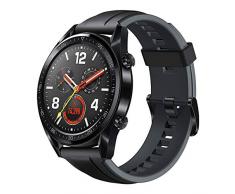 Huawei Watch GT Sport Smartwatch (46 mm Amoled Touchscreen, GPS, Fitness Tracker, Herzfrequenzmessung, 5 ATM wasserdicht) Schwarz