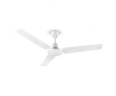 Klarstein Spin Doctor - Deckenventilator, 3 Flügel, Durchmesser: 48 / 122 cm, Luftdurchsatz: 9963 m³/h, 56 W, 3 Geschwindigkeiten, Separate Wandsteuerung, Korpus: Edelstahl, weiß