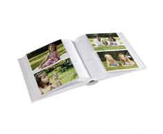 Hama Einsteck-Fotoalbum Liam, Memo-Album mit 100 Seiten, zum Einstecken von 200 Fotos im Format 10x15, Tiger-Motiv, 22,5x22,5cm, Einsteckalbum Fotobuch weiß