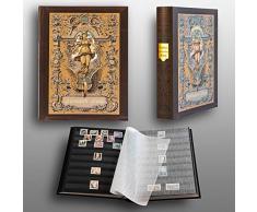 Prophila Nostalgie-Album 60 Schwarze Einsteckseiten für Briefmarken