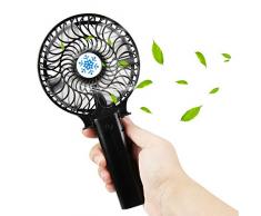 Mini Ventilator, Samione USB Handventilator Leise/Tragbarer Ventilator Faltbar Lüfter Geschwindigkeit und Einstellbar Winkel Outdoor-Reisen tragbarer Handfächer - Schwarz