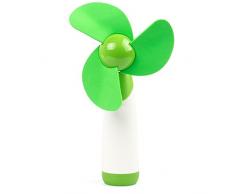 TRIXES Handventilator mit Softblades in Grün mit Stellknopf