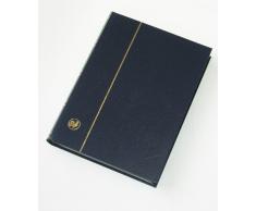 GOLDHAHN-Luxus-60 Schwarze Seiten A4 Briefmarkenalbum Einsteckbuch Blauer Einband