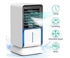 DOUHE Mobiles Klimagerät Luftkühler Mini Klimaanlage Klein, 3 in 1 Verdunstungskühler, Ventilator Persönlich Air Cooler, mit Timer, 3 Stufen, Sprühfunktion, 320ML Wassertank, Geeignet für Büro