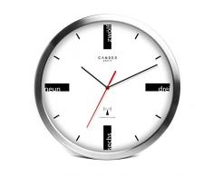 Cander Berlin MNU 3130 Weiße Funkwanduhr aus Aluminium mit lautlosem Uhrwerk (Ø) 30,5 cm