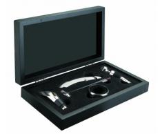 Ibili Weinzubehör-Set Class 5-teilig im Koffer, Edelstahl, silber/schwarz, 23 x 13 x 6 cm, 6-Einheiten