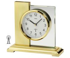 AMS Tischuhr 5141 Funk Metallgehäuse mit geschliffenem Mineralglas