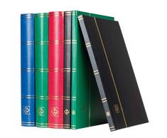 Leuchtturm Briefmarken-Sammel-Album, Einsteckbuch Basic, DIN A4, 64 weiße Seiten, unwattierter Einband, grün