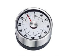 Westmark Analoger Küchentimer, Magnetisch, Rostfreier Edelstahl/Kunststoff, Futura, Weiß/Silber, 10902260