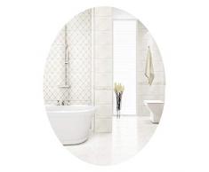 WJSW Ovaler rahmenloser Badspiegel Wandspiegel Waschtisch Schlafzimmer Spiegel Eingangsbereich, Esszimmer, Wohnzimmer Rasierspiegel Großer Kosmetikspiegel