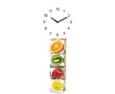 Eurographics Wanddekoration Wandbild Uhr Wanduhr Bilderuhr Glasbilder Wandtattoo Time Art 20 x 60 cm (U-DT10068 Ice Cube Clock)