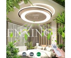 LED Deckenventilator Unsichtbares Fan Licht Einstellbar Modern Fan Deckenleuchte Mit Beleuchtung Schlafzimmer Deckenlampe Dimmbar Wohnzimmer Leuchte Mit Fernbedienung Leise Ventilator Kinderzimmer