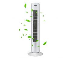 Gotoll Turmventilator 50 Watt, Tower-Ventilator 73 cm, 75° Oszillationswinkel Säulenventilator, Standventilator mit 3 Laufgeschwindigkeiten, Ventilator in Weiss