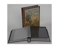 Goldhahn Briefmarkenalbum Einsteckalbum 60 Schwarze Seiten Nostalgie-Album Mauritius Briefmarken für Sammler