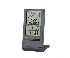 JUAN Smart-Wetterstation, Thermometer Hygrometer Manometer-Anzeige Innen/Außen-Wetterstation Automatische Elektronische Temperatur-Feuchtigkeits-Monitor-Uhr,B