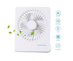 KATELUO USB lüfterMini-Ventilator Tischventilator,USB Ventilator,mit 1200mAh DREI-Gang-Schalter und Super-Stummschaltung, geeignet für Büro, Zuhause, Reisen, Camping