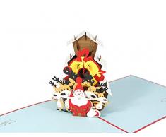 Besondere Weihnachtskarte Kuckucksuhr ausgefallene Karte zu Weihnachten Weihnachtsgutschein Weihnachtsuhr - Weihnacht Kuckuck Uhr