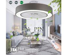 Fan Deckenventilator Leise Mit Beleuchtung LED Fan Deckenleuchte Mit Fernbedienung Dimmbar Fan Deckenlampe Kreative Modern Deckenleuchte Für Kinderzimmer Schlafzimmer Wohnzimmer Licht,Schwarz