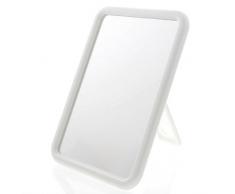 Weißer Standspiegel, Kosmetex Stellspiegel, Spiegel zum Aufhängen, Kosmetik-Spiegel