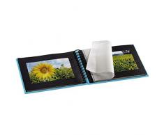 Hama Fotoalbum Fine Art, 24 x 17cm, 50 schwarze Seiten (25 Blatt)mit Ausschnitt für Bildeinschub, türkis
