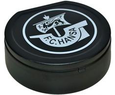 F.C. Hansa Rostock Aschenbecher Logo mit Deckel, Klappaschenbecher, Ascher - Plus Lesezeichen Wir lieben Fußball