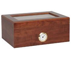 Humidor für 50 Zigarren Glasdeckel - inklusive Humidoro Zigarrenabschneider