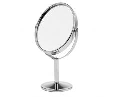 NoneBrand Tischspiegelvergrößerung Tischplatte Waschtisch Ovaler Spiegel Zweiseitiges Make-up Doppelseitiger Spiegel Tisch Desktop Make-up Spiegel