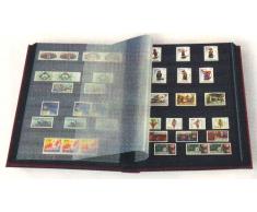Leuchtturm Briefmarkenalbum DIN A4, 32 schwarze Seiten, non-padded, rot