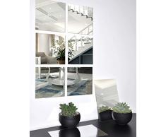 8 Stück Spiegelfliesen selbstklebend: Spiegel zum kleben Set 15x15 cm &15x23 cm groß Klebespiegel Spiegelblätter