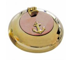 magicaldeco maritimer Taschen- Aschenbecher - Messing/Kupfer Zigarettenablage 5 cm