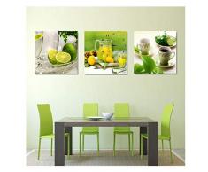 HTL Praktische Wandpendeluhr Küchen Großes Digitale Wanduhr, Stumm Wohnzimmer Schlafzimmer Wanddekoration Nicht-Tick Uhren Kristall Beschichtete Mikrorahmen-Quarz-Taktgeber Wanduhr,31.5In * 31.5In