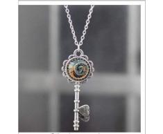 Steampunk Uhr Anhänger Halskette Schlüssel Astronomische Uhr Sternzeichen Halskette Schlüssel Astronomische Uhr Sternzeichen Schmuck