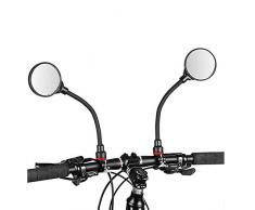 HSKB Fahrradspiegel, Radfahren Reiten Rückspiegel Fahrrad Drehspiegel Universal Radfahren Fahrrad Mountainbike Lenker 360 Grad Drehung Konvexen Reflektor Spiegel Mit Weitwinkelobjektiv 2PCS